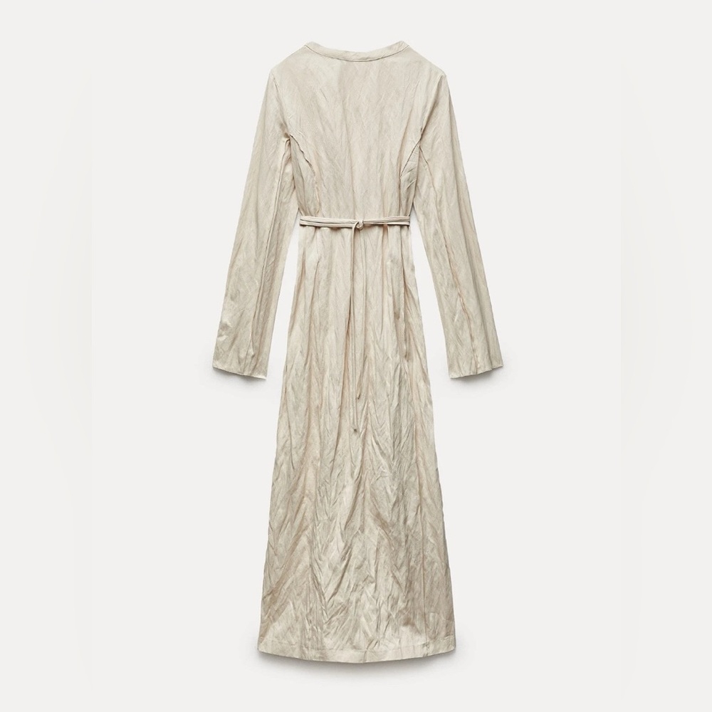 Zara ZW Collection Crinkled Viscose Midi Dress S L Bloggers Fav Star Wars NWOT